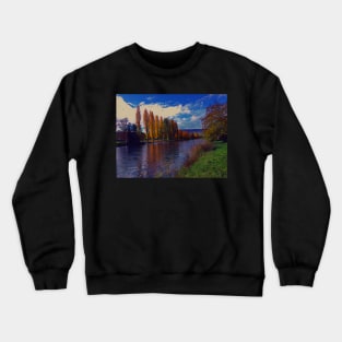 Autumn River in Switzerland Crewneck Sweatshirt